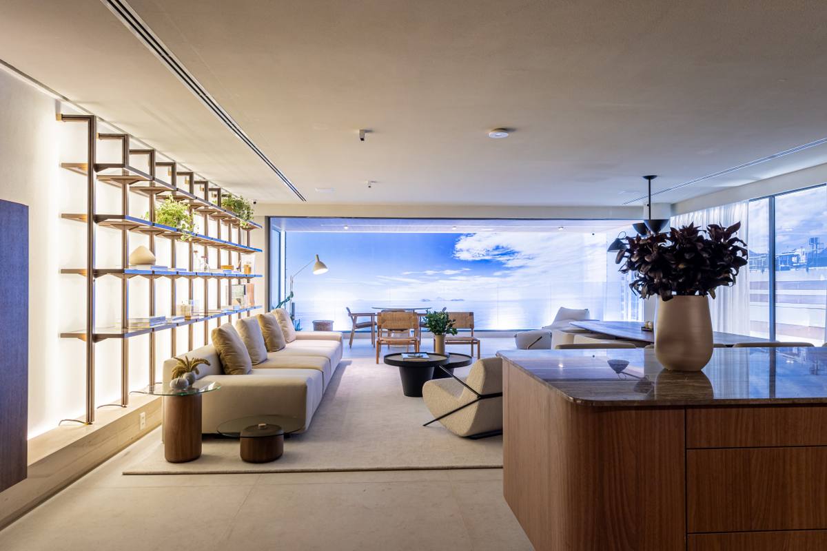 Apartamento decorado — living integrado