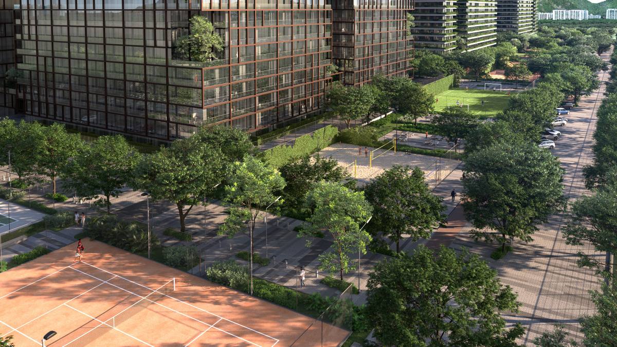 Imagem ilustrativa da alameda arborizada