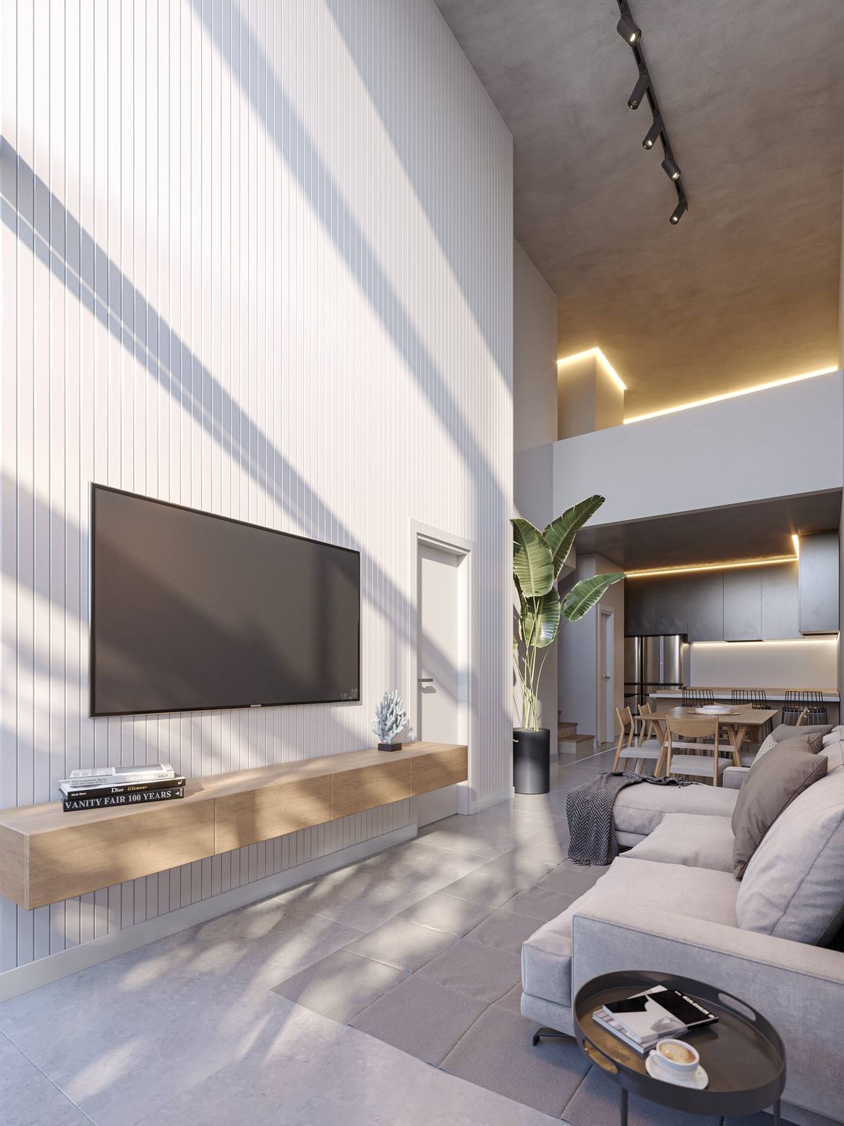 Imagem ilustrativa do interior de um townhouse