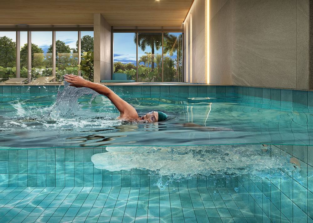 Imagem ilustrativa da piscina coberta com jet swim