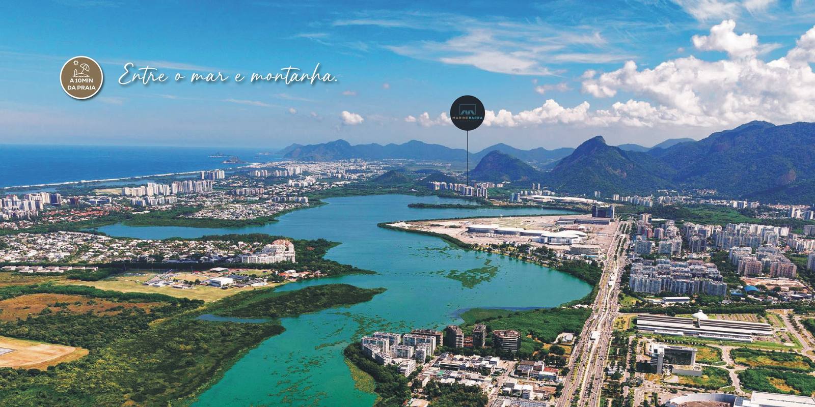 Imagem ilustrativa aérea da região da Barra Olímpica
