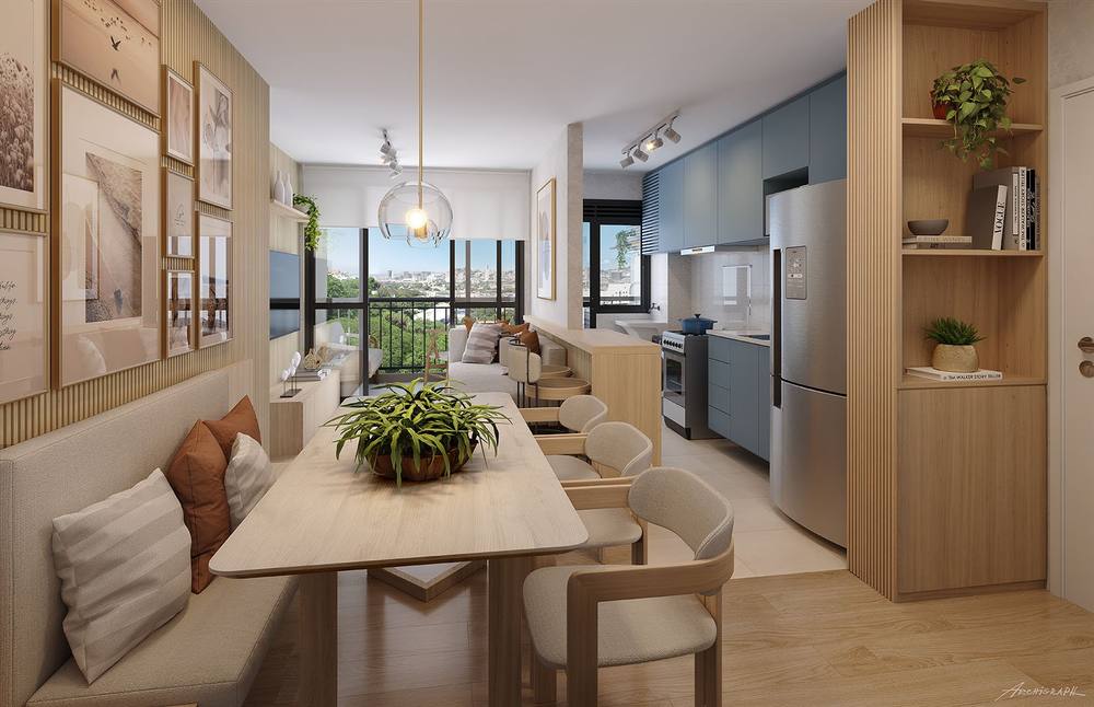 Imagem ilustrativa do living de um apartamento