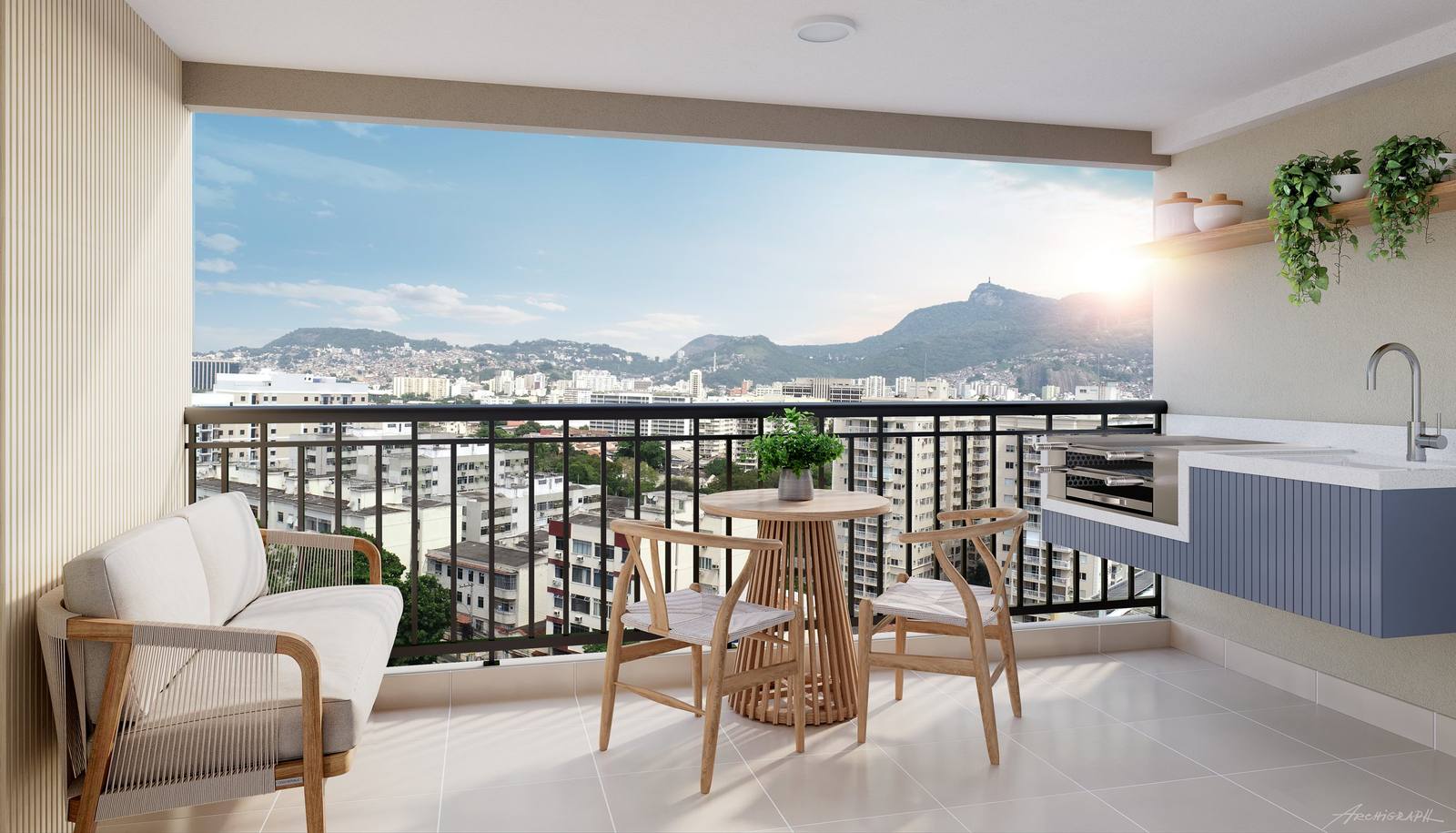 Imagem ilustrativa da varanda de um apartamento