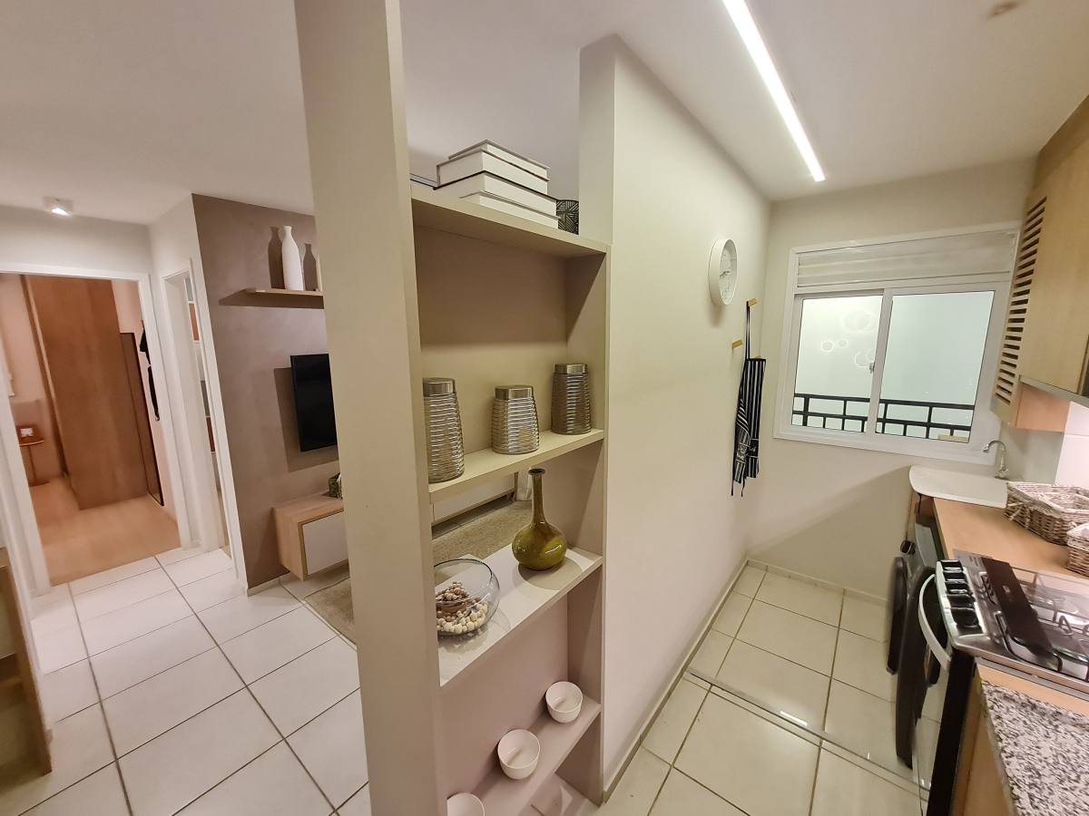 Apartamento decorado — living e circulação